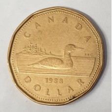 CANADA 1988 . ONE 1 DOLLAR . LOONIE COIN . NICE GRADE . COLLECTABLE